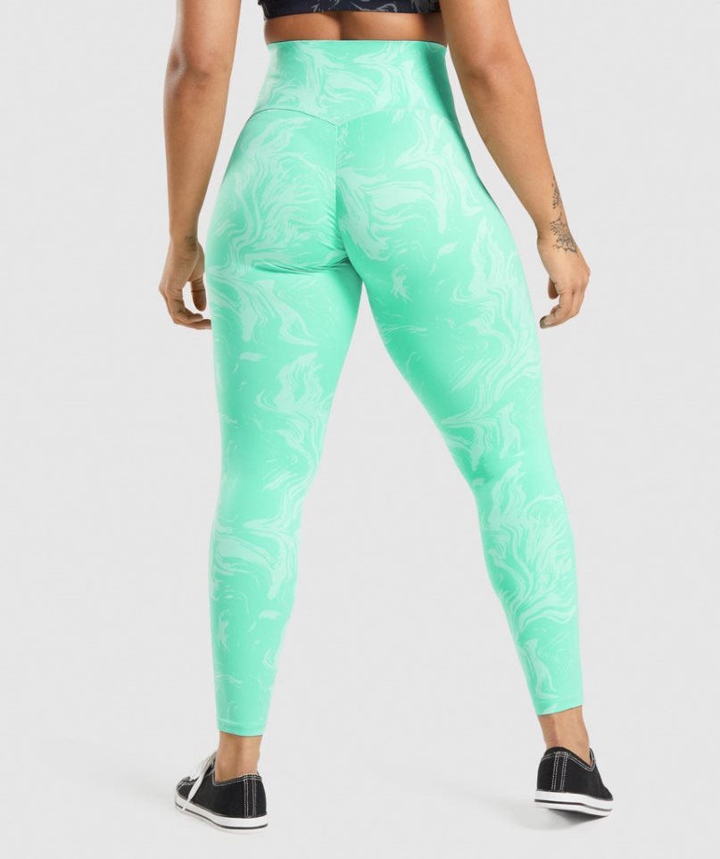 Women's Gymshark GS Power High Rise Leggings Light Turquoise | CA N1D537